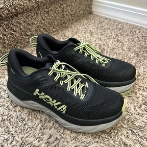 Hoka One One Black and Yellow Athletic Shoes